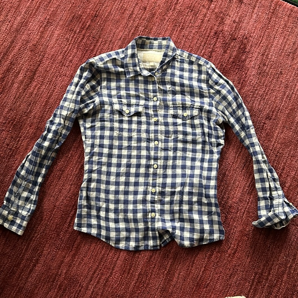 Banana Republic checkered flannel